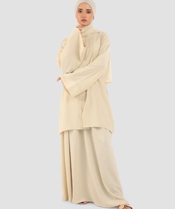 Vintage Floral Long Sleeve Maxi Kit <b>Dress</b> Asymmetrical Hem Modest Middle Eastern Design Polyester Breathable <b>Prayer</b> Wedding Wear - Product Image 3