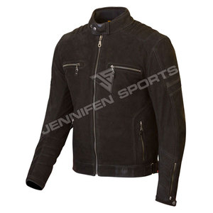 Chaqueta de Motociclista para Hombre, de Cuero Nubuck Genuino, con Protección CE, de Alta Calidad - Product Image 1