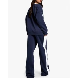 Pantalones de chándal de invierno de moda para mujer, de cintura alta, con cordón, ecológicos, de pierna ancha acampanada - Product Image 2