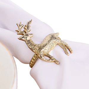 Luxury Gold Plated Metal Texture Napkin Ring for Special Occasions Festival <b>Party</b> Celebration Round Napkin Holder - Product Image 6