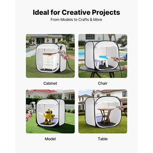 Tenda Portatile Pop-Up per Verniciatura con Porta a Rete 28,3 X 28,5 X 29,5 Pollici, Tenda per Verniciatura a Spruzzo per Lavori sul Posto - Product Image 3