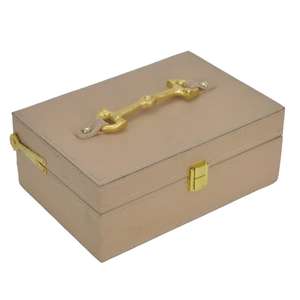 Genuine Leather Box Decorative Luxury Storage Or Gift Boxes & <b>Bins</b> With Brass Antique Horse Bit Handle Hot Sell - Product Image 5