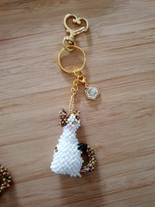 Handmade <b>keychain</b> with embroidered beads - Product Image 2