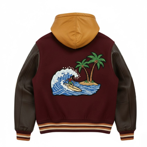 Produit très vendu : veste varsity à capuche pour homme, style vintage, vêtement d'hiver, veste varsity tendance pour homme - Product Image 3