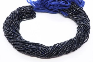 Perles Rondelles Micro-facettées en Saphir Bleu Naturel AAA 2 MM, Perles de Pierre Précieuse Saphir Bleu, Perles Rondelles Facettées en Saphir de 13 Pouces - Product Image 6