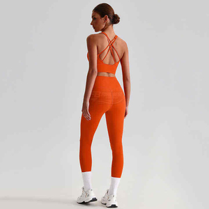 Women's Plus Size Yoga <b>Bra</b> Set 2-Piece Crew Neck Breathable Quick Dry Eco-Friendly Fitness Gym Leggings Solid Print Drawstring - Product Image 4