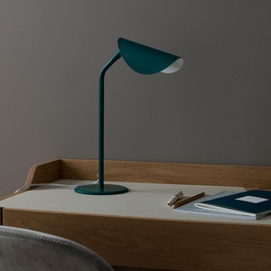 Arc Crest Metal <b>Desk</b> Lamp with Adjustable Head Focused Task Lighting Durable Iron Construction <b>Space</b> <b>Saving</b> Design - Product Image 2