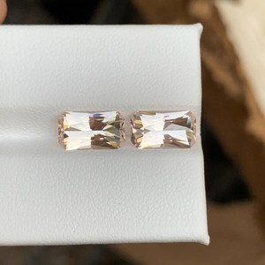 Par de Gemas Sueltas de Morganita Natural con Corte Elegante, Color Rosa Melocotón, para Joyería, Piedra de Primera Calidad - Product Image 2