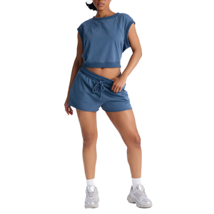 Ensemble deux pièces mode femme été : chemise et short à manches courtes boutonnées – Collection Co-ord OEM ODM Vente en gros - Product Image 3