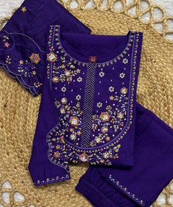 Salwar Kameez Tradicional Morado para Mujer, Ropa Étnica para Todas las Temporadas, Estilo India-Pakistán, Corte Regular, Largo hasta el Tobillo, 86800 Diva-177 - Product Image 4