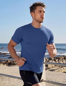 Seamless UV-Protection Mens Quick-Dry T-<b>Shirt</b> For Running With Muscle Support Fit - Product Image 2
