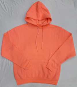 Sudadera con Capucha Oversize Naranja Lisa Personalizada al por Mayor de Moda con Bolsillo Canguro - Product Image 1