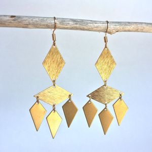 Bijoux de mode écologiques faits à la main en cuivre et laiton, modèle 153 F, très vendus, pour les fêtes, accessoire en cristal durable - Product Image 5