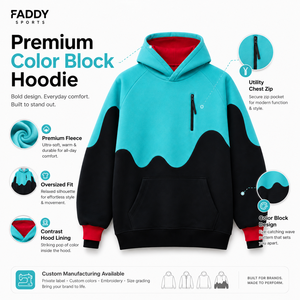 Custom Waterproof Tall Snowboarding Hoodie Longline Oversized Fleece Pullover Heavyweight Winter Ski Techwear Men's Sweatshirt - Product Image 6