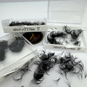 Extensions de cils naturelles faites à la main les plus vendues, volume long, 0,03-0,05 mm, courbure CC/DD/LC/LD, fibre synthétique, longueur 7-20 mm - Product Image 6