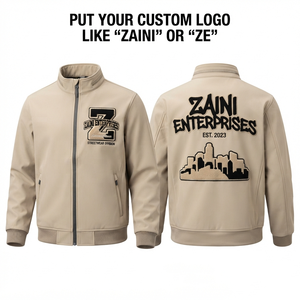 Chaqueta ZAINI Premium de 220 GSM, Tejido de Punto, Suave, Resistente al Viento, Ecológica, Transpirable, con Capucha, para Otoño, para Hombre - Product Image 1
