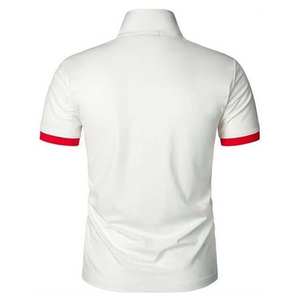 Polo de Verano Casual de Alta Calidad para Hombre, Camiseta Polo de Manga Corta de Algodón para Hombre, Precio al por Mayor, Transpirable, Dos Colores - Product Image 3