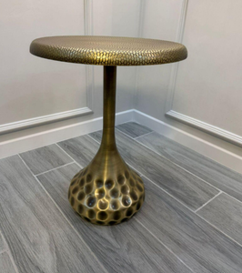 Modern Light Luxury Retro Aluminium Metal Golden Side Table Nordic Artistic Design Coffee Table Iron Alloy <b>Frame</b> Home Furniture - Product Image 2