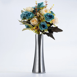 Wholesale Silver Metal Flower <b>Vases</b> Elegant Tabletop Decoration for Home Hotel and Villa Affordable Bulk Price - Product Image 4