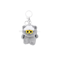 Porte-clés mini Zoa Line Friends G-Dragon K-POP Zo&Friends, pendentif en peluche Zoa, couleur grise