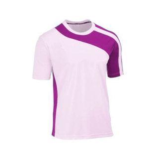 Maillot de football pour homme, blanc et vert, à blocs de couleur, manches courtes, col rond, polyester respirant, coupe classique, toutes saisons - Product Image 5