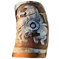 Verre à boire en corne de buffle de qualité supérieure, style corne de bovin viking, avec bordure en laiton, à prix bas