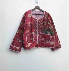Handmade Floral Embroidered <b>Kantha</b> <b>Jacket</b> for Women Japanese Style Winter Coat Cotton <b>Kantha</b> <b>Jacket</b> <b>Kantha</b> <b>Jacket</b> - Product Image 2