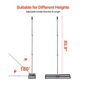 Rullo livellatore per prato in acciaio inossidabile rinforzato da 36 x 10 pollici con manico regolabile da 83,9 pollici, attrezzo da giardino in metallo - Product Image 4