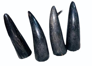 Cuerno de Búfalo Natural Ecológico con Punta Pulida, Diseño Rústico Moderno, Alta Calidad, Negro - Product Image 1