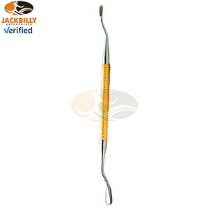 Râpe à os dentaire double extrémité avec manche doré et lame aiguisée – Instrument orthodontique manuel pour grossistes – Râpe à os chirurgicale - Product Image 3