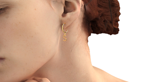 Personalized Monogram <b>Earrings</b> 18K Gold Plated Letter S Minimalist Open Hoop <b>Dangle</b> <b>Earrings</b> Initial Charm <b>Earrings</b> Women - Product Image 3