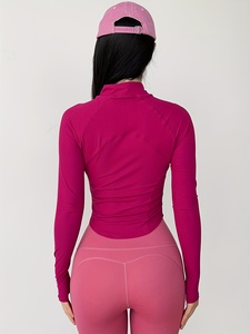 Chaqueta Deportiva Personalizada al por Mayor para Mujer, Talla Grande, con Cierre, Manga Larga, para Gimnasio, Ejercicio, Pilates, Yoga - Product Image 2