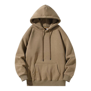 Sweat-shirts à capuche unisexes en gros, décontractés, couleur unie, respirants, 100 % coton, coupe ample, anti-boulochage, avec logo personnalisé - Product Image 6