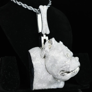 Pendentif Hip Hop personnalisé en argent pour homme, entièrement serti de Moissanite VVS, passe le test du diamant - Product Image 6