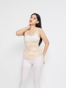 Corset de récupération post-partum haut de gamme pour femme, amincissant, respirant, en polyester, gaine amincissante pour le ventre plat, gaine sculptante pour le haut du ventre - Product Image 4