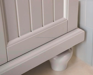 Meuble-lavabo de salle de bain en bois massif et contreplaqué, style ferme, à poser au sol, largeur 24 pouces, tiroirs à fermeture douce, durable - Product Image 5