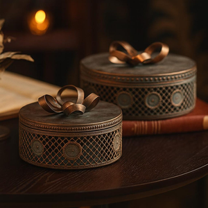 Plateau en cuivre indien artisanal de qualité supérieure, plateau en cuivre indien de luxe, plateau en cuivre indien décoratif, plateau en cuivre indien de haute qualité, Inde - Product Image 3