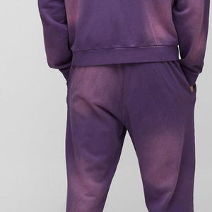 Ensemble de survêtement en molleton de coton pour homme, sweat à capuche et pantalon, couleur unie, décontracté, pour l'automne, manches longues, léger, séchage rapide - Product Image 6