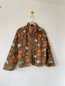 Chaqueta Bordada Suzani de Terciopelo Verde Oliva Hecha a Mano para Mujer, Estilo Boho Vintage, Bordado Floral, Chaqueta Abierta por Delante para Invierno - Product Image 5