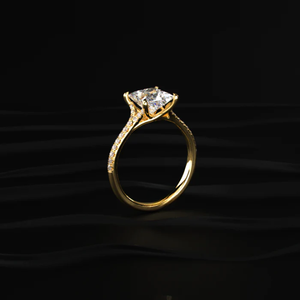 VVS-VS Clarity IGI Certified Princess Cut <b>Split</b> Shank Single Engagement <b>Ring</b> Gorgeous CVD Diamond <b>Ring</b> Fine Jewelry Luxury Look. - Product Image 5