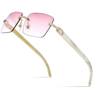 Gafas de Sol de Cuerno Talladas a Mano de Primera Calidad, Ecológicas, con Patillas de Madera, Cuerno de Búfalo Natural para Hombre y Mujer - Product Image 6
