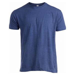 T-shirt décontracté pour homme, coupe ample, col rond, manches courtes, couleur unie, 100% coton/polyester/jersey de coton, séchage rapide, blanc, rouge - Product Image 5
