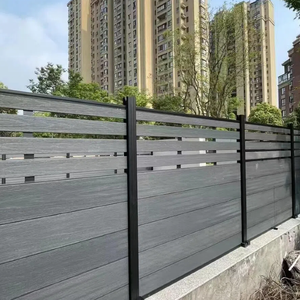 Panneaux de jardin WPC pour la protection de la vie privée, clôture de jardin à montage facile avec éléments décoratifs et base de <span class=keywords><strong>poteau</strong></span> – Durable, écologique, pour l'extérieur - Product Image 3