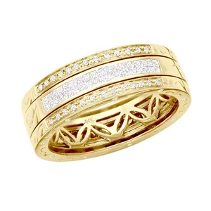 Bague de mariage unisexe EtherStar 1,05 ct en or vintage gravé avec filigrane, sertie d'un diamant taille baguette cultivé en laboratoire - Product Image 6