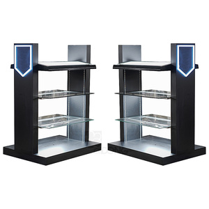 Étagères de supermarché double face robustes avec vitrines en verre et métal pour magasins de détail et épiceries - OEM ADONG A40 - Product Image 1