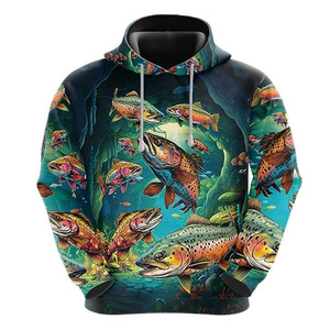 Sudadera con Capucha de Forro Polar para Hombre, Ropa de Pesca, Sudadera con Capucha Estampada por Sublimación 3D, Ropa Deportiva para Hombre y Mujer - Product Image 4