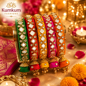 Brazalete Tradicional de Moda Hecho a Mano con Hilo de Seda Multicolor y Kundan, Ajustable, para Mujer, Regalo para Diwali, Bodas, Año Nuevo Chino - Product Image 3