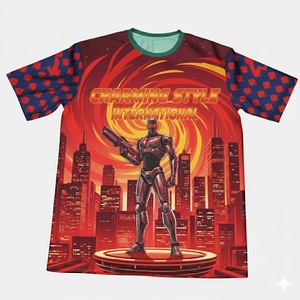 Camiseta de poliéster y spandex personalizada, deportiva, que absorbe la humedad, para hombre, DHL Pantone, informal, sublimada. - Product Image 1