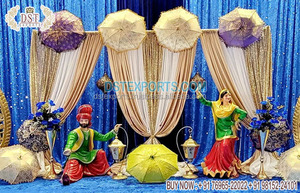Décoration de scène de mariage abordable, tendance pour les cérémonies, les soirées Mehndi et Sangeet, décoration de scène de mariage Punjabi, décoration de soirée Mehndi au Royaume-Uni - Product Image 3