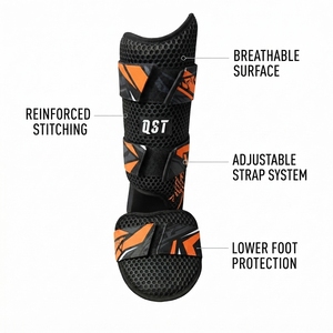 Baseball leg guard Shin Foot Guard Set Adjustable Protective Sports Gear lightweight baseball protective leg guard Custom Logo - Product Image 5
